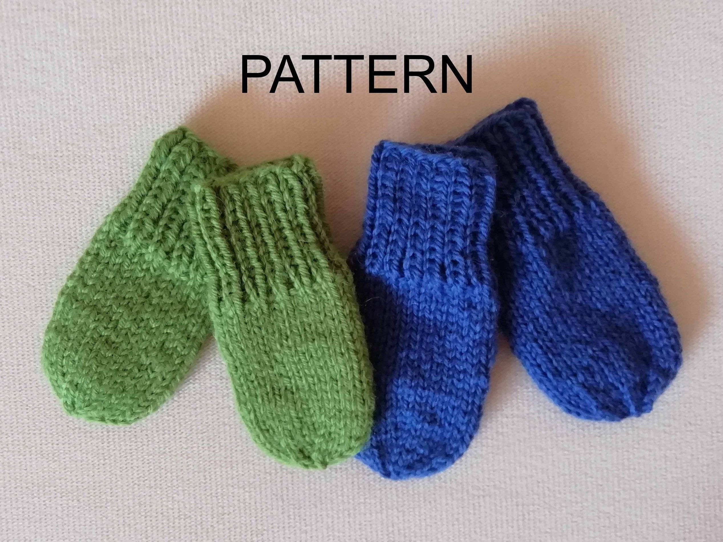 Baby mittens pattern Easy mittens Knitting patterns Infant Etsy