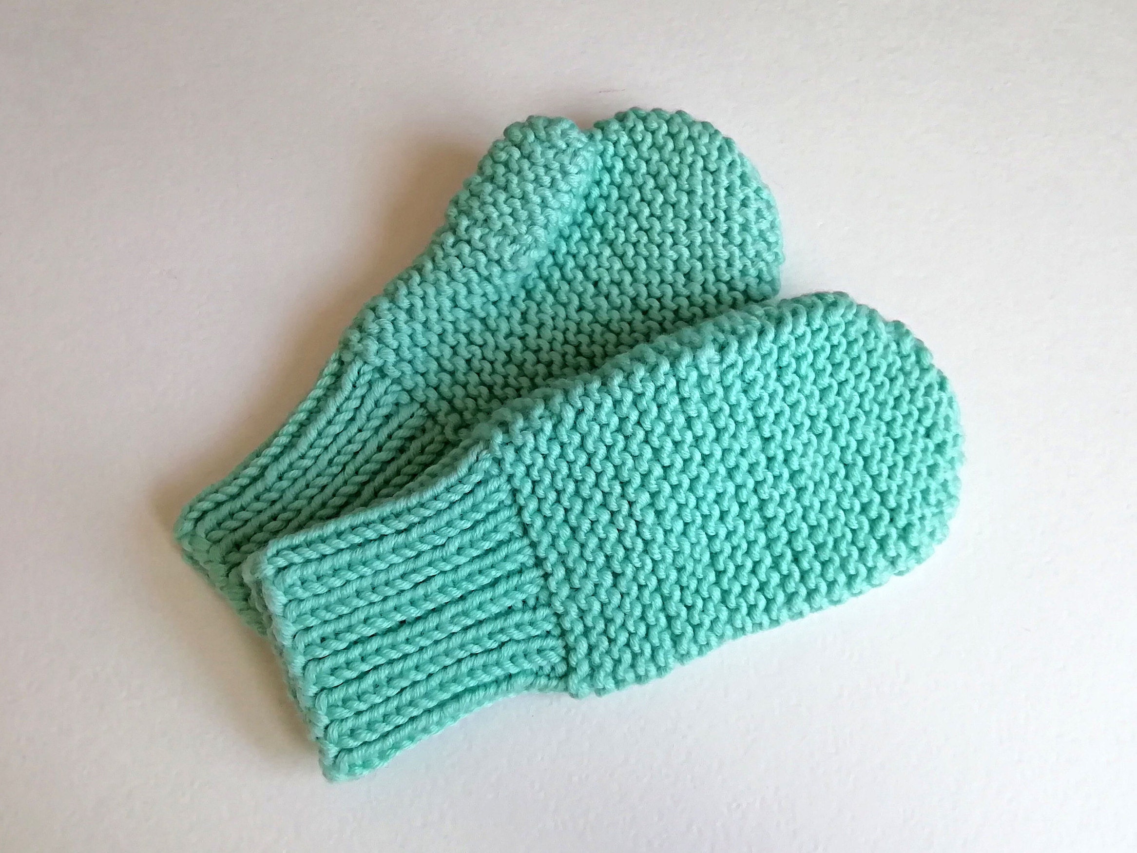 Knit baby mittens pattern Easy mittens knitting patterns Kids Etsy