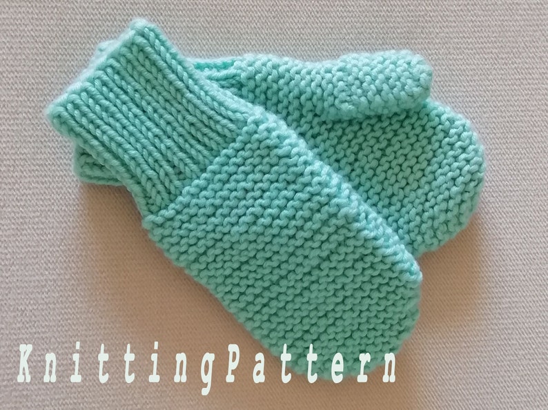 Knit baby mittens pattern Easy mittens knitting patterns Kids Etsy