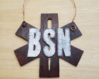 Bsn ornament, Nurses Ornament, Emt, Ems, First Responders Ornament, FREE PRIORITY SHIPPING