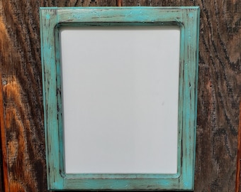 Picture frame, Forever Picture frame,Farmhouse Frame,Distressed Frame,Aged Light Blue, 8x10 Frame, Painted Frame, FREE PRIORITY SHIPPING