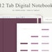 see more listings in the 12 Tab Digital Notebook section