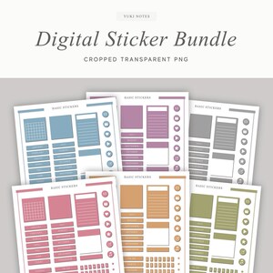 Digital Stickers, Transparent PNG, Pre-cropped, Sticky notes, Labels, Months, Days, Bullet Journal, Digital Planner, Goodnotes, Notability