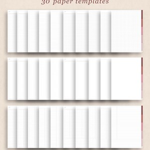 5 Tab Digital Notebook Bundle, Hyperlinked PDF, Lined, Grid, Dotted ...