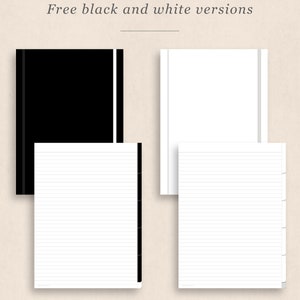 5 Tab Digital Notebook Bundle Hyperlinked PDF Lined Grid - Etsy