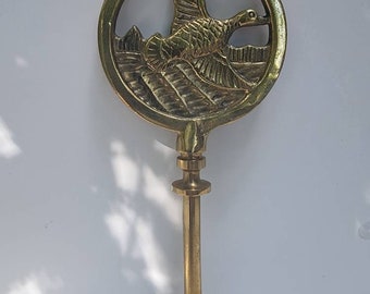 Vintage Brass Flying Duck Gas Fireplace Key Brass Fireplace-brass fireplace tool-Harth for fireplace-vintage fireplace valve key-solid brass