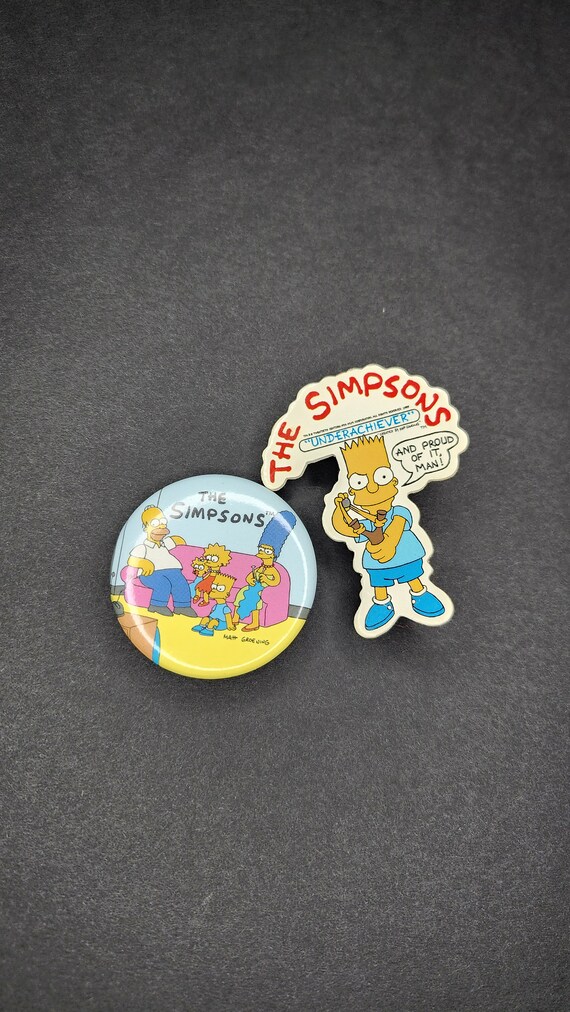 Vintage 20th Century Fox Bart Simpson Pin Badge 1… - image 5