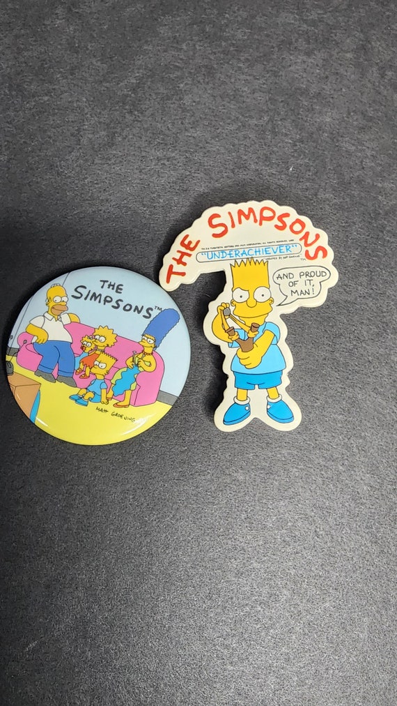 Vintage 20th Century Fox Bart Simpson Pin Badge 1… - image 4