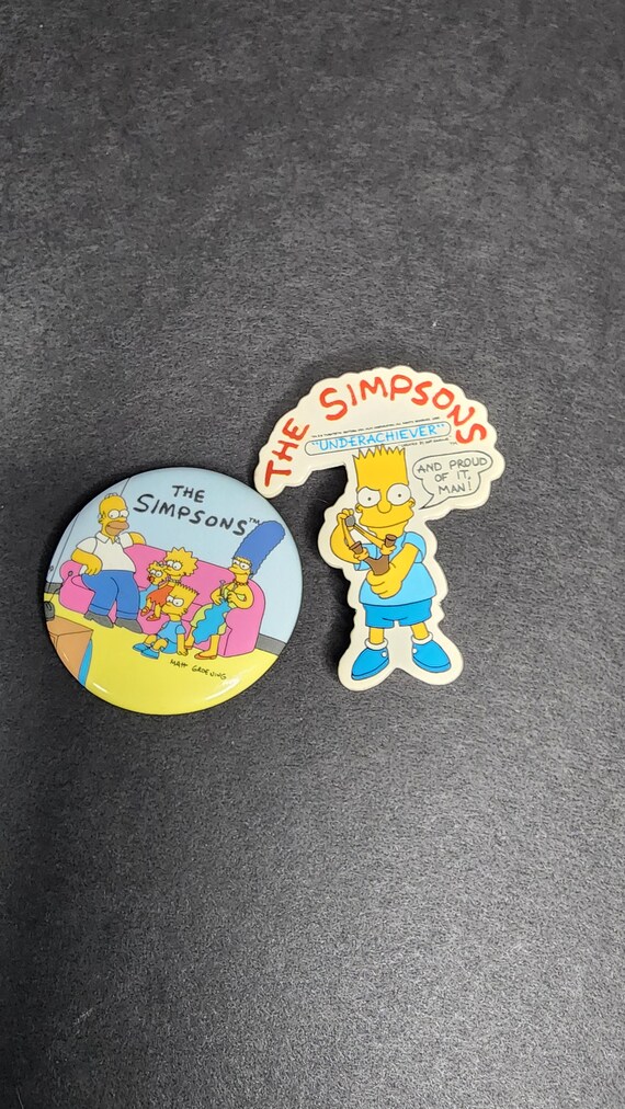 Vintage 20th Century Fox Bart Simpson Pin Badge 1… - image 3