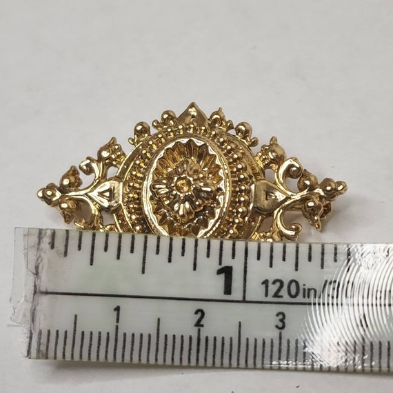 Vtg  goldtone  broch  unsigned - image 2