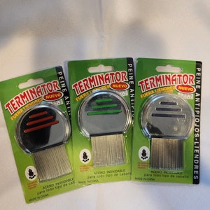 Stainless Steel Terminator Comb for Lice Removal terminator metal comb- Lindera -hair professional lice removal comb- nit lice prevention