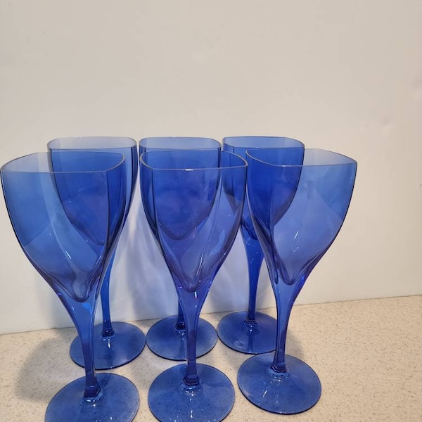 Mikasa Blue Glasses Etsy