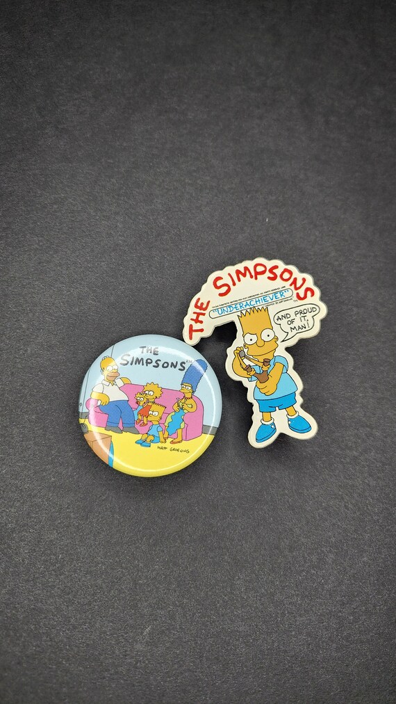 Vintage 20th Century Fox Bart Simpson Pin Badge 1… - image 6