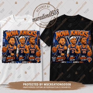 Nova Knicks Villa Nova till New York Graphic T-shirt | Vintage sliten baskettröja