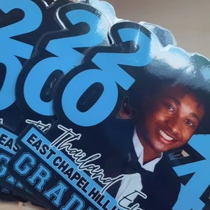 Abanicos de mano personalizados / Abanicos de graduación / Abanicos conmemorativos / Abanico de fotos de graduación personalizado / Abanico de paleta de graduación / Abanicos de cara / Favor de fiesta de graduación