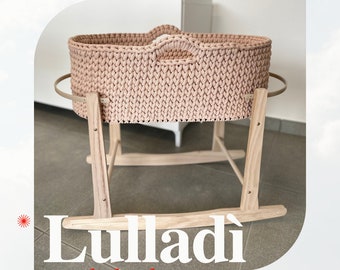 LULLADÌ- cesta culla moses a dondolo a uncinetto