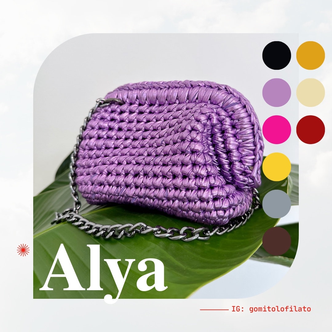 ALYA Borsa uncinetto chiusura a scatto Italia