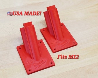 5 Pack Milwauke red tool  M12 Tool Holder/Fits most M12 Tools Angle Design/ red Tools co /3D-Printed/Eco Friendly USA MADE