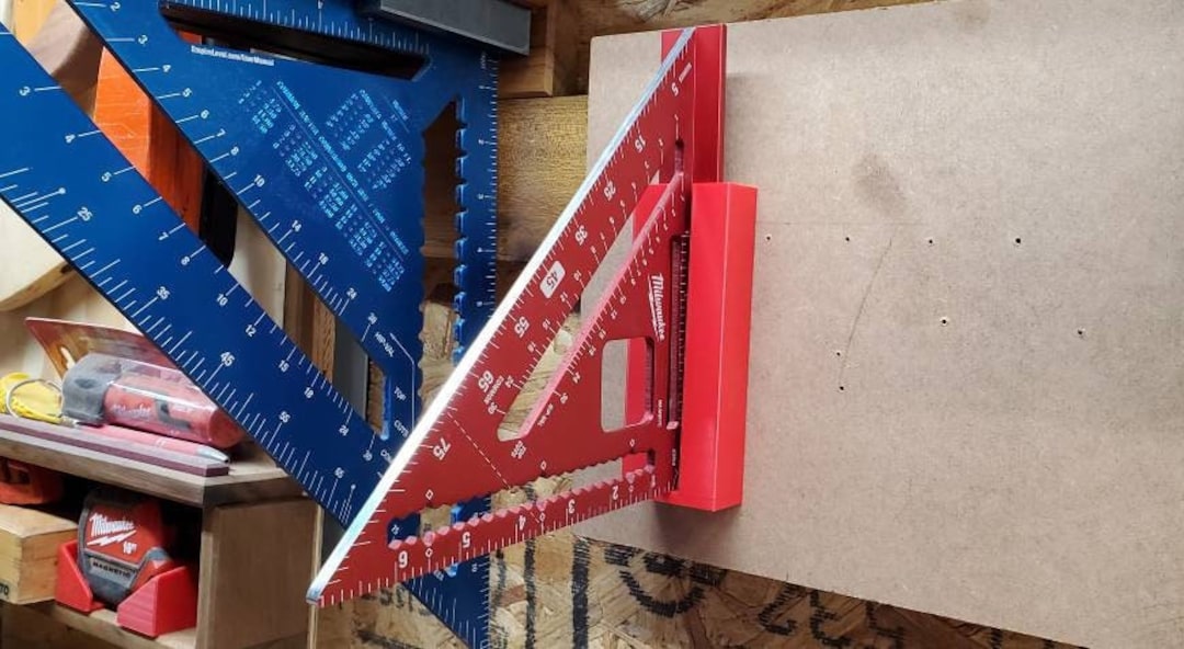 Speed Square Holder/guarantee to Fit Red Tools Speed Squares/under and Wall Mountable/speed