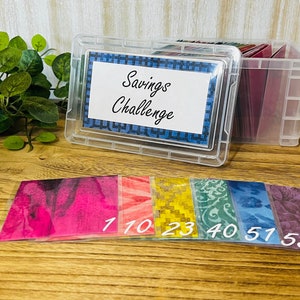 100 Envelope Savings Challenge Box, Money Saving Kit, 100 Envelope Challenge, Custom Challenge Box