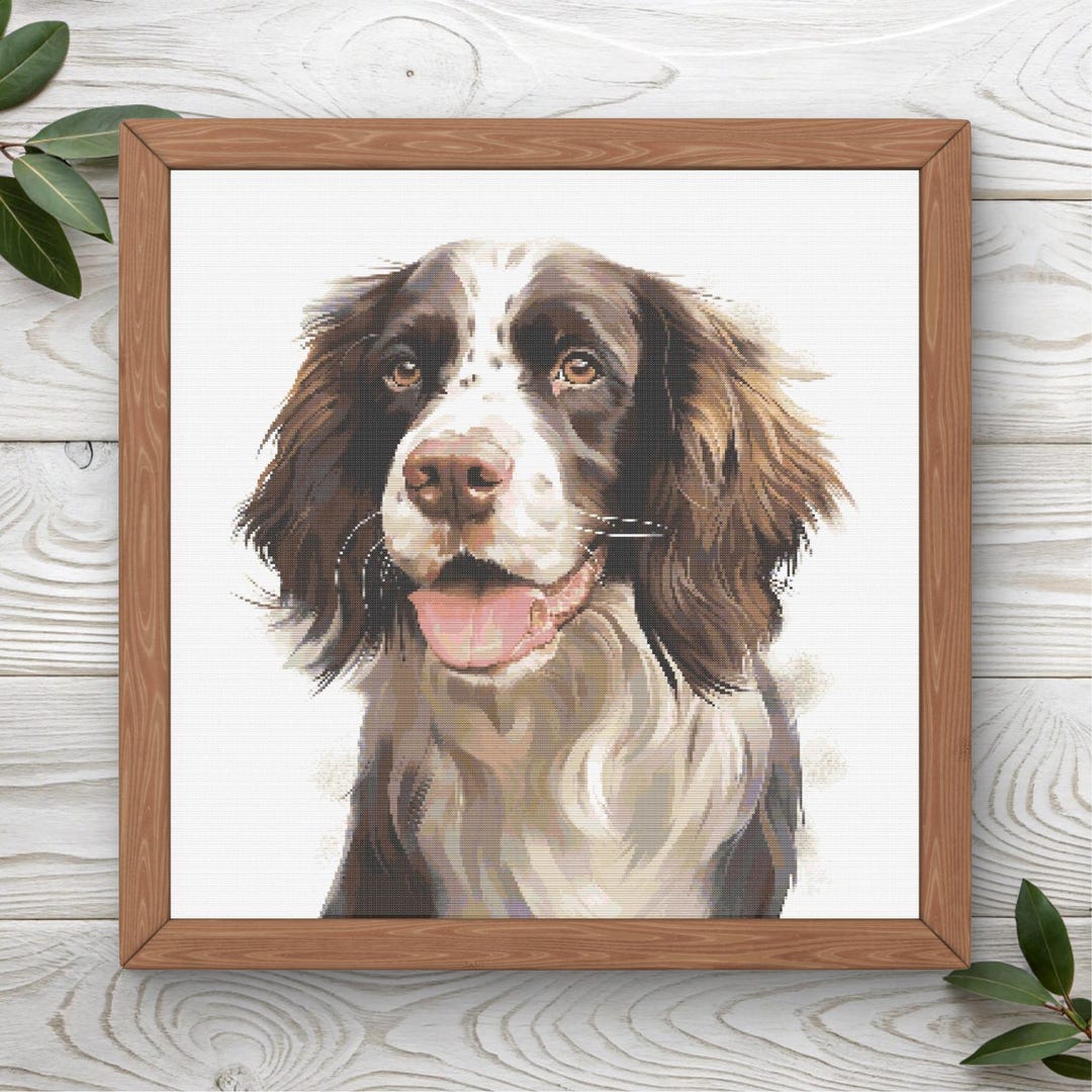 Springer Spaniel Pattern English Springer Spaniel Cross Stitch Pattern | 300 X 300 | Instant PDF ...