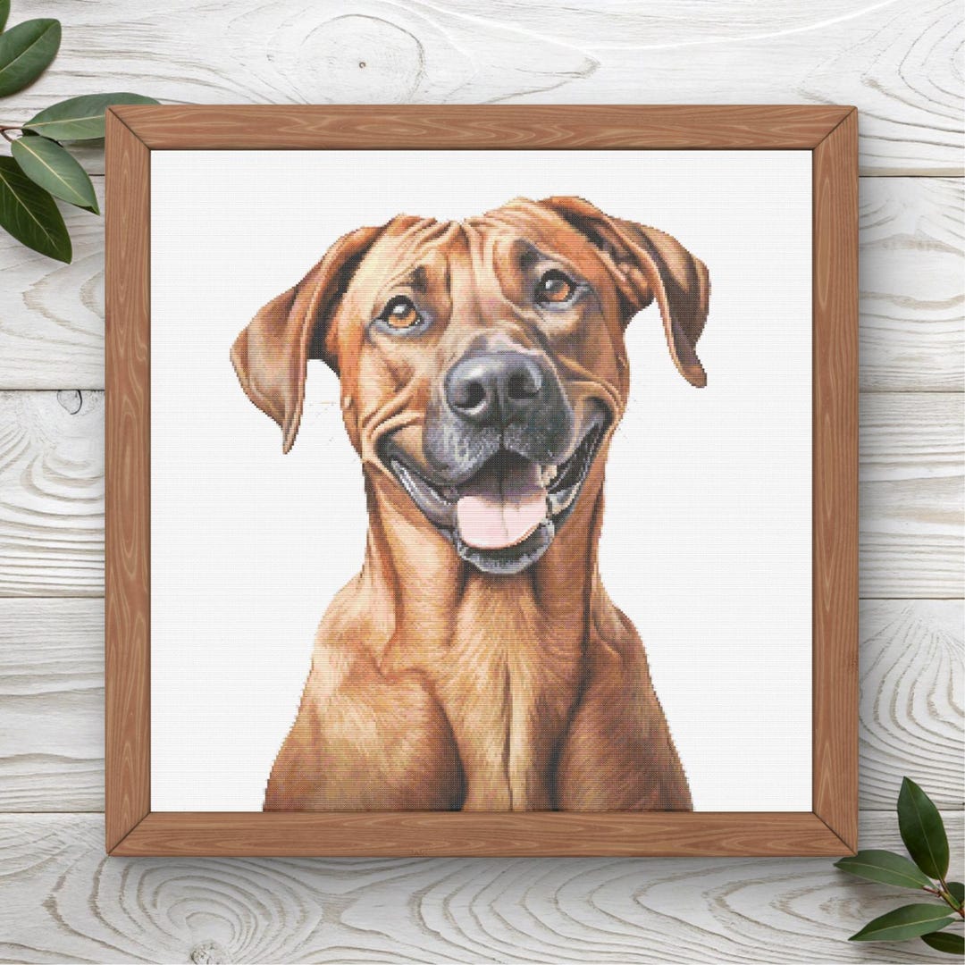 Rhodesian Ridgeback Cross Stitch Pattern | 300 X 300 | Instant PDF ...