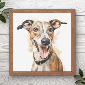 Greyhound Cross Stitch Pattern | 300 x 300 | Instant PDF Download