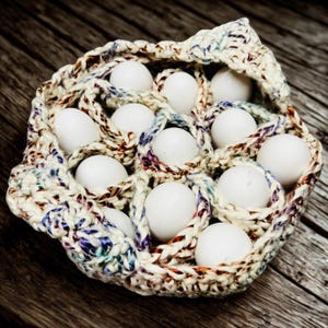 Egg Collection Basket Crochet Pattern, PDF Instant Download
