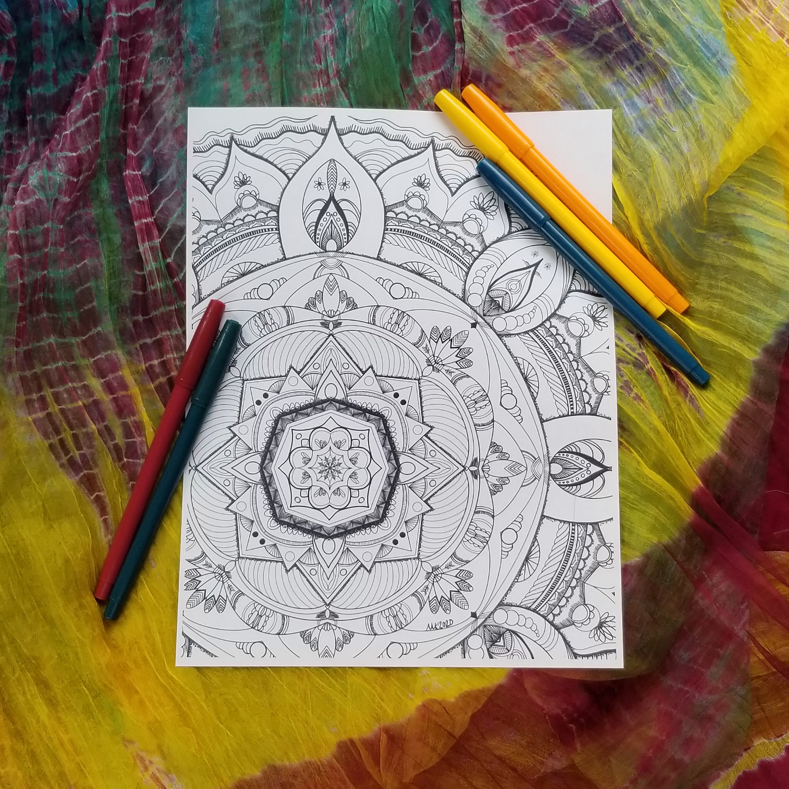 Coloring Page 'ornate,' Instant Download, Print at Home, Ornate ...