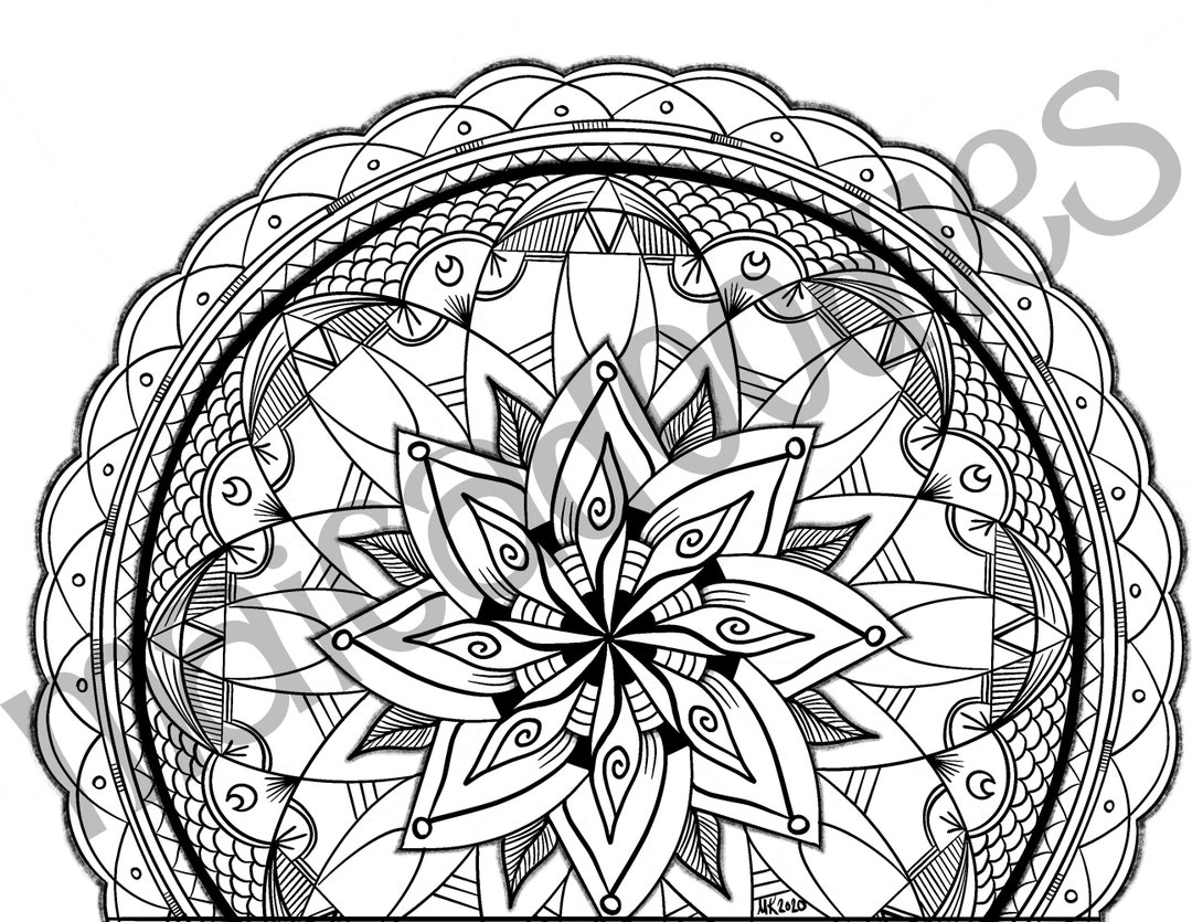 Coloring Page 'rounds', Instant Download, Print at Home, Color and Meditate, Self Care Activity ...
