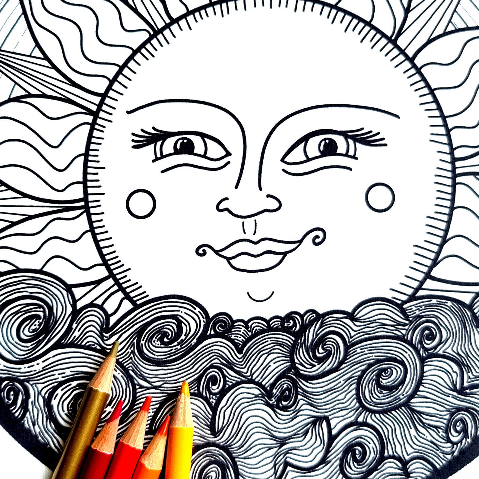 Celestial Duo Coloring Pages by Maicadoodles Printable Instant | Etsy