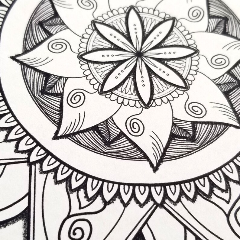 Printable Coloring Page Instant Download-/'Sunny/'
