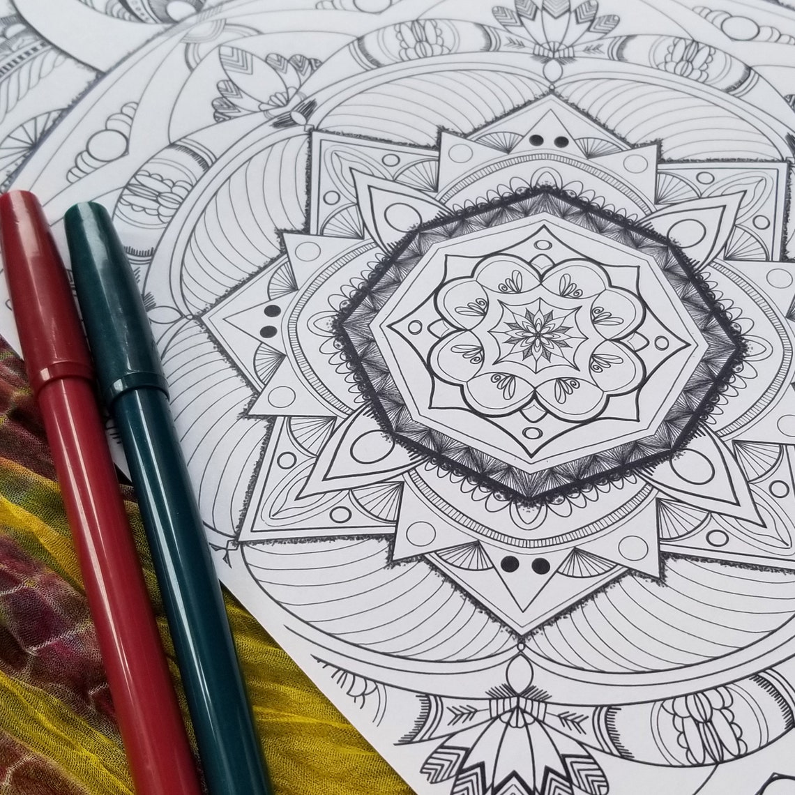Coloring Page 'ornate,' Instant Download, Print at Home, Ornate ...