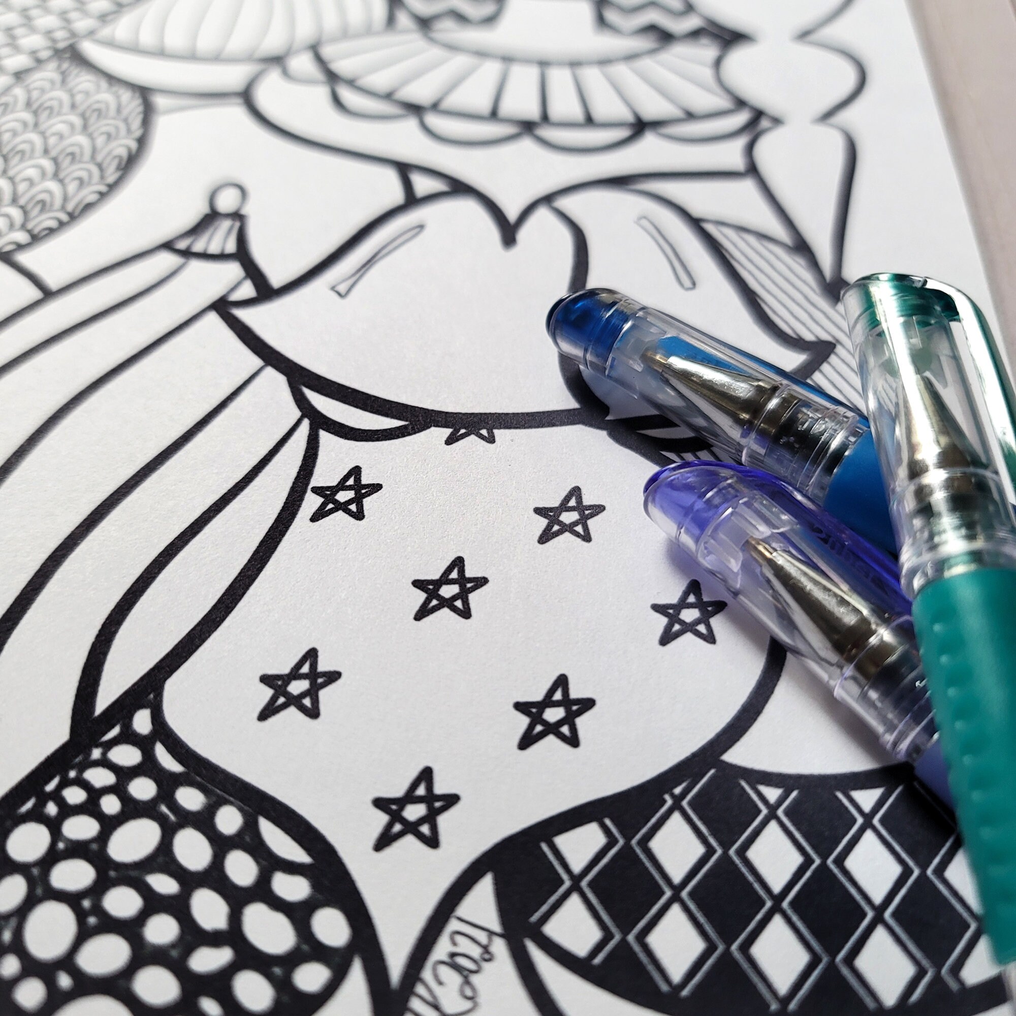 Holiday Coloring Page 'ornaments'instant Download - Etsy