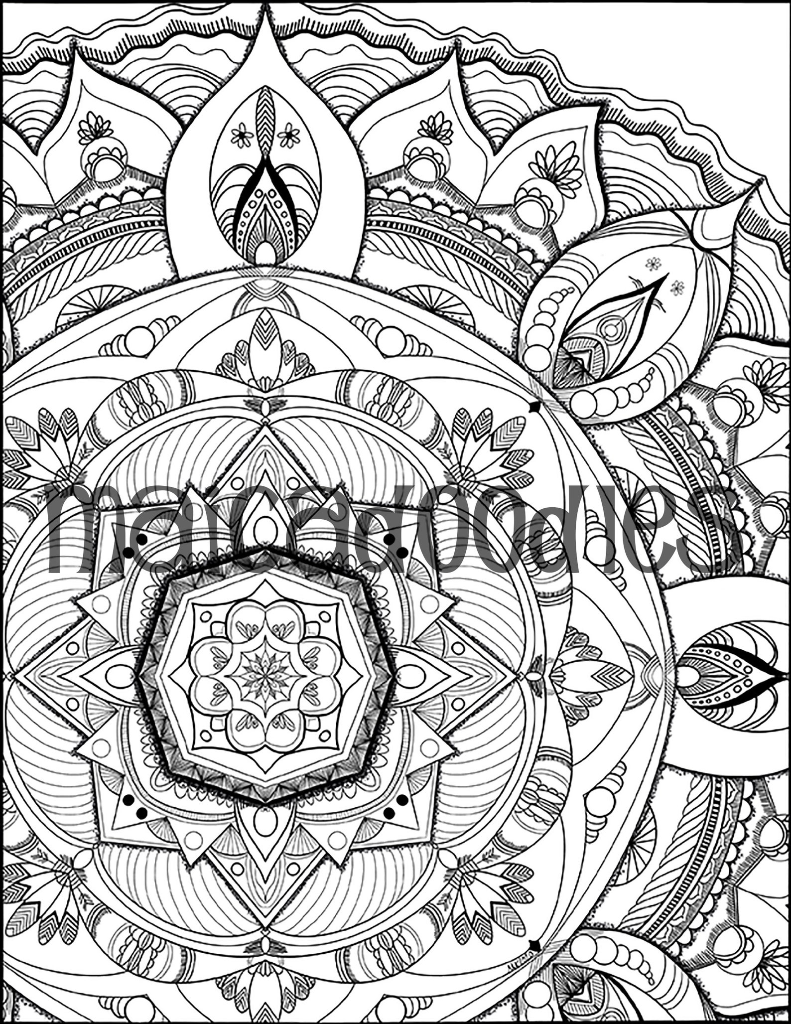 Coloring Page 'ornate,' Instant Download, Print at Home, Ornate ...