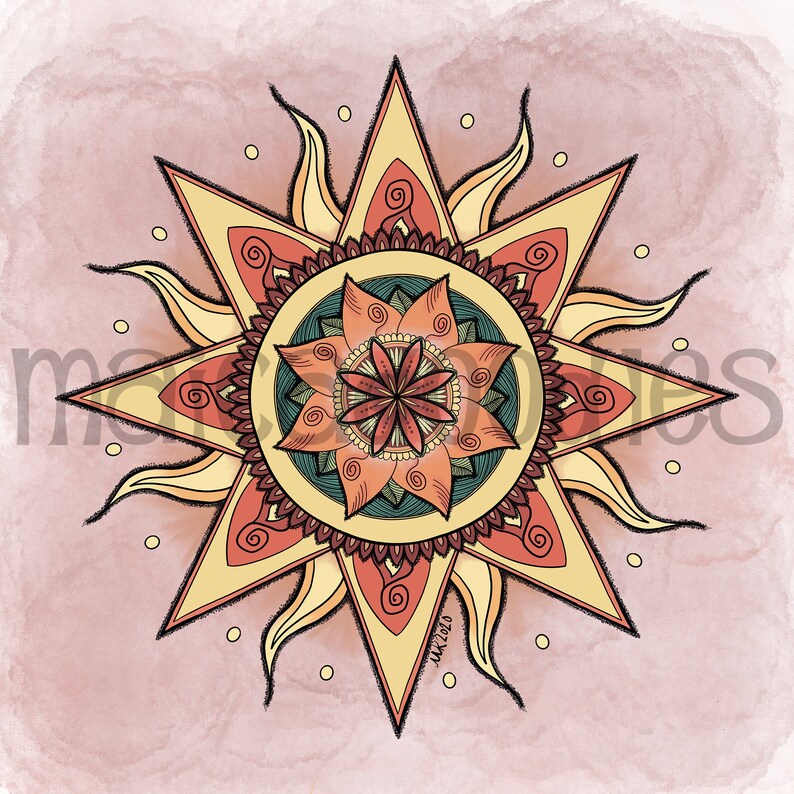 Printable Coloring Page Instant Download-/'Sunny/'