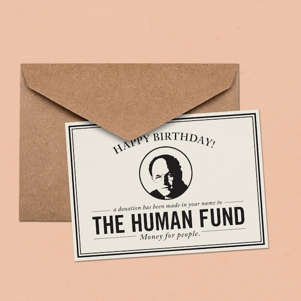Human Fund Birthday Card Etsy