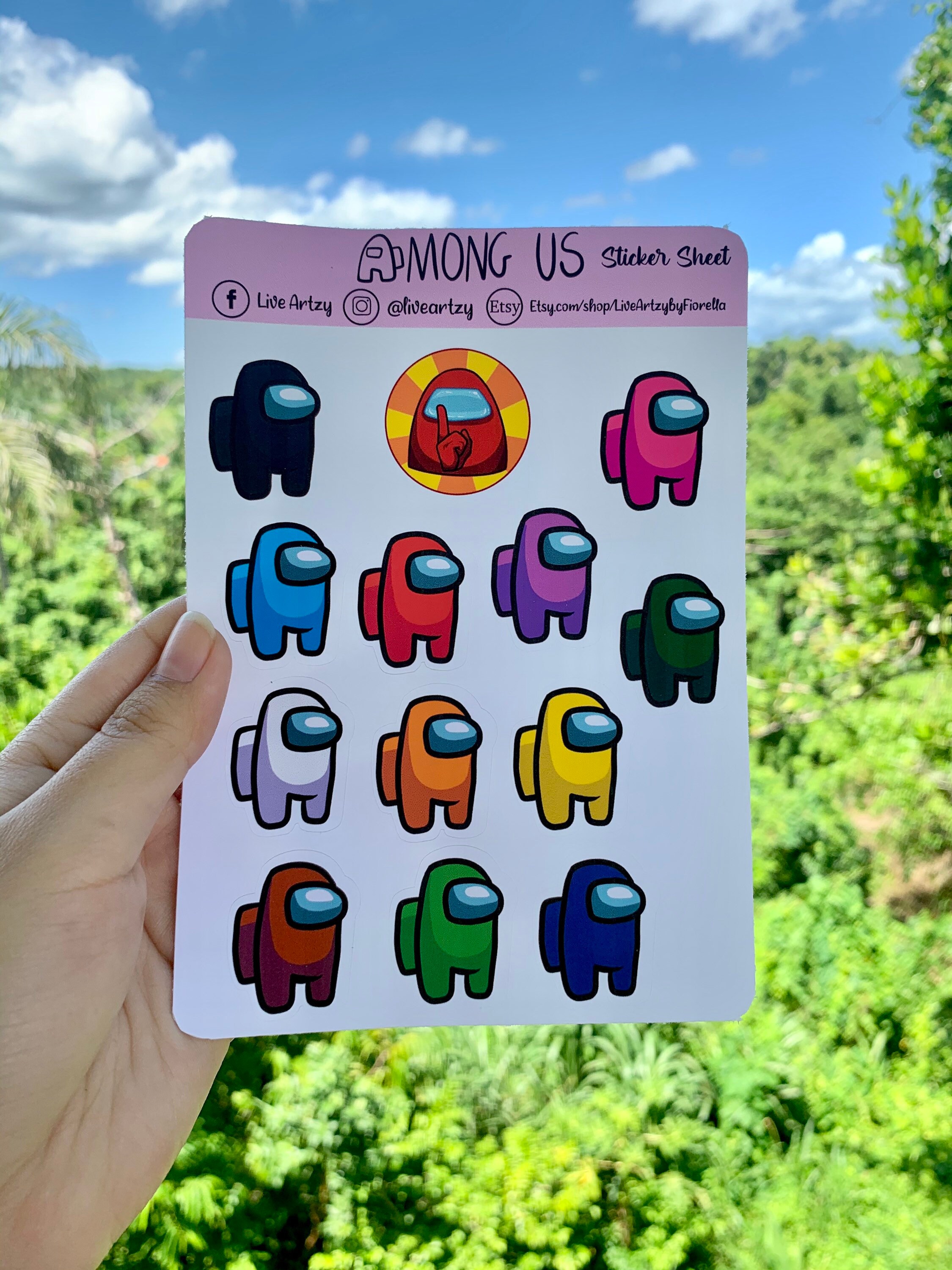 Among Us Stickers Printable Free Printable Templates