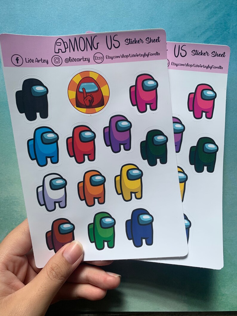 Among Us Sticker Sheet Among Us sticker | Etsy