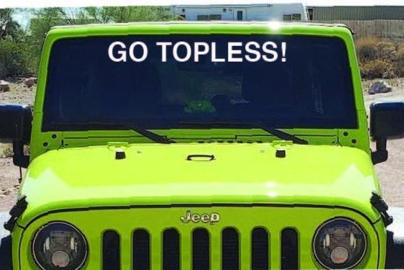 Funny JEEP Custom Windshield Decals, Windshield Banner, Windshield