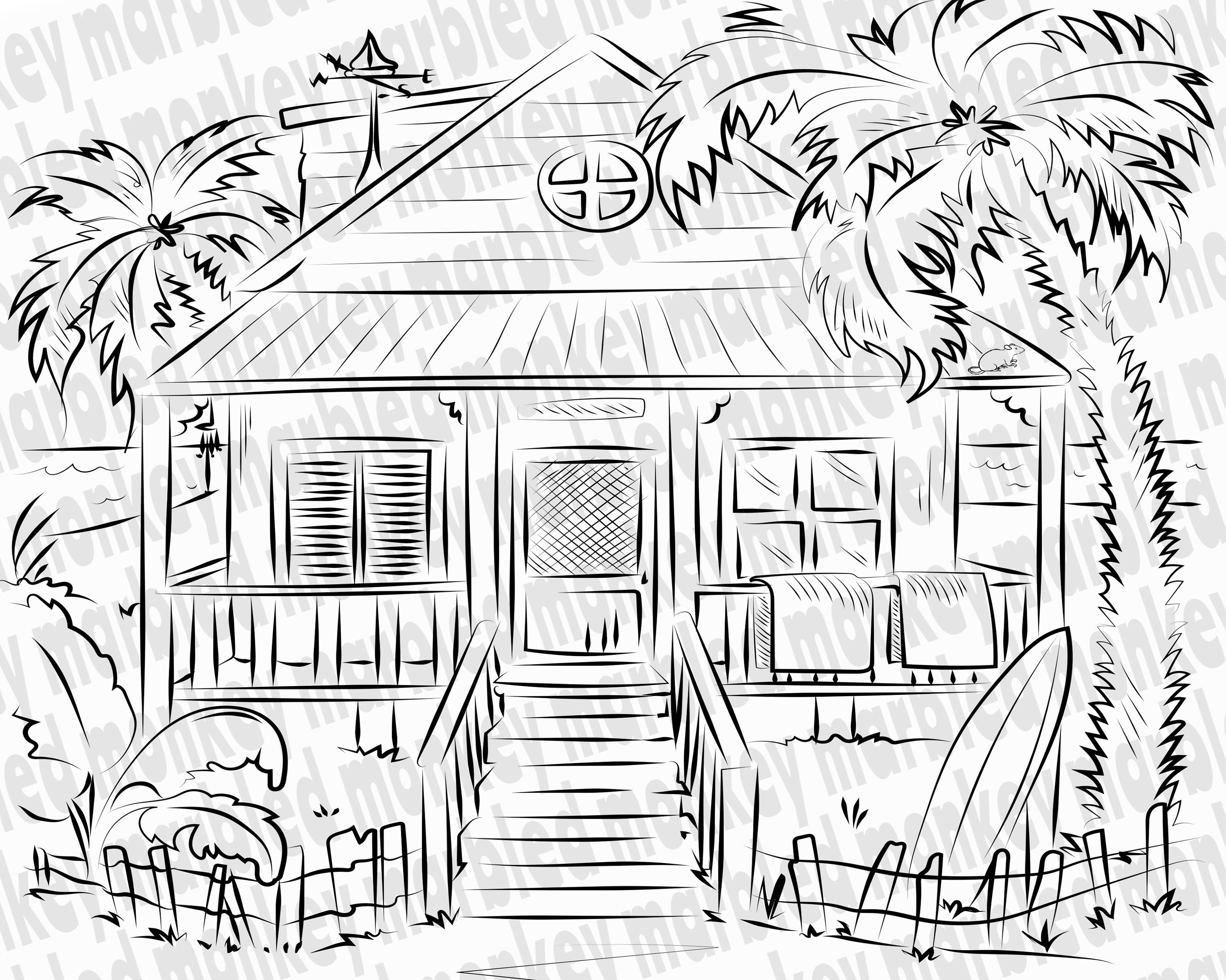 coloring pages of beaches