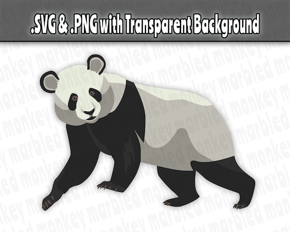 Panda Svg Panda Vector Illustration Panda Png Panda Clip Etsy