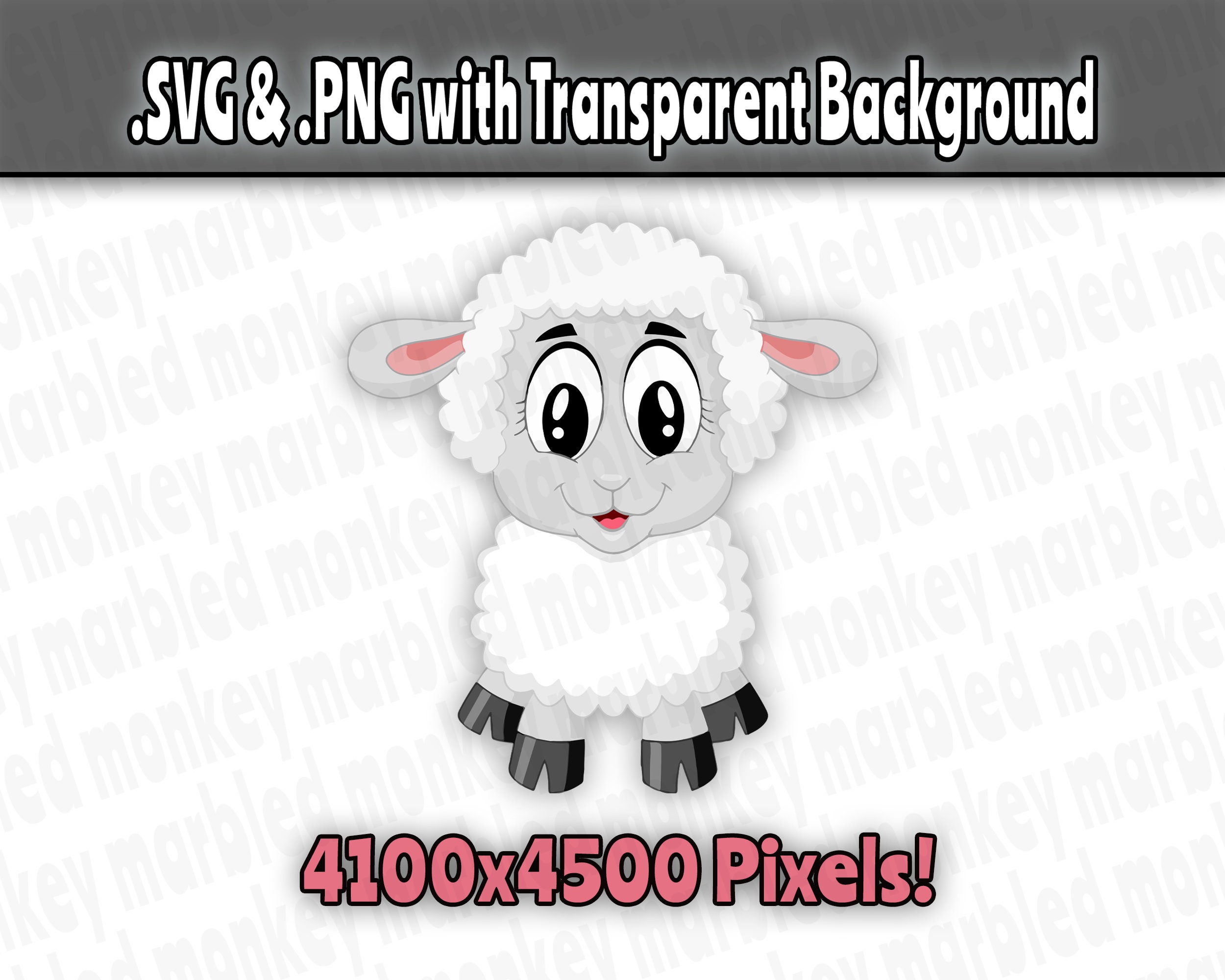Download Baby Sheep SVG Cute Lamb Clipart Cartoon Sheep Vector | Etsy