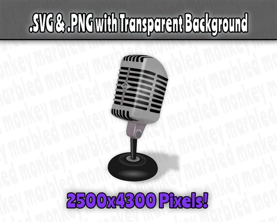 Download Microphone Svg Microphone Clipart Vintage Microphone Design Etsy