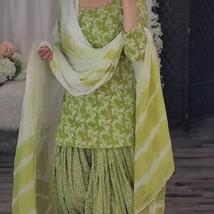 Black and blue New Party Wear Look Top Dhoti Salwar and Dupatta Set