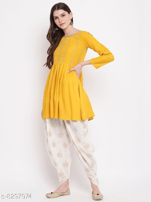 Rayon dhoti style kurti sale