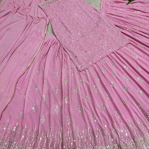 Pakisthani Design Parmpara Silk Georgette Kurta With Skirt and - Etsy