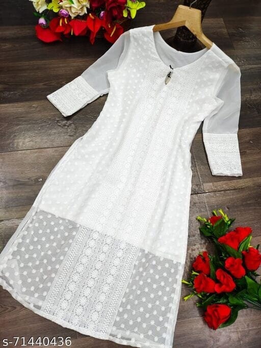 White chicken clearance suit neck design