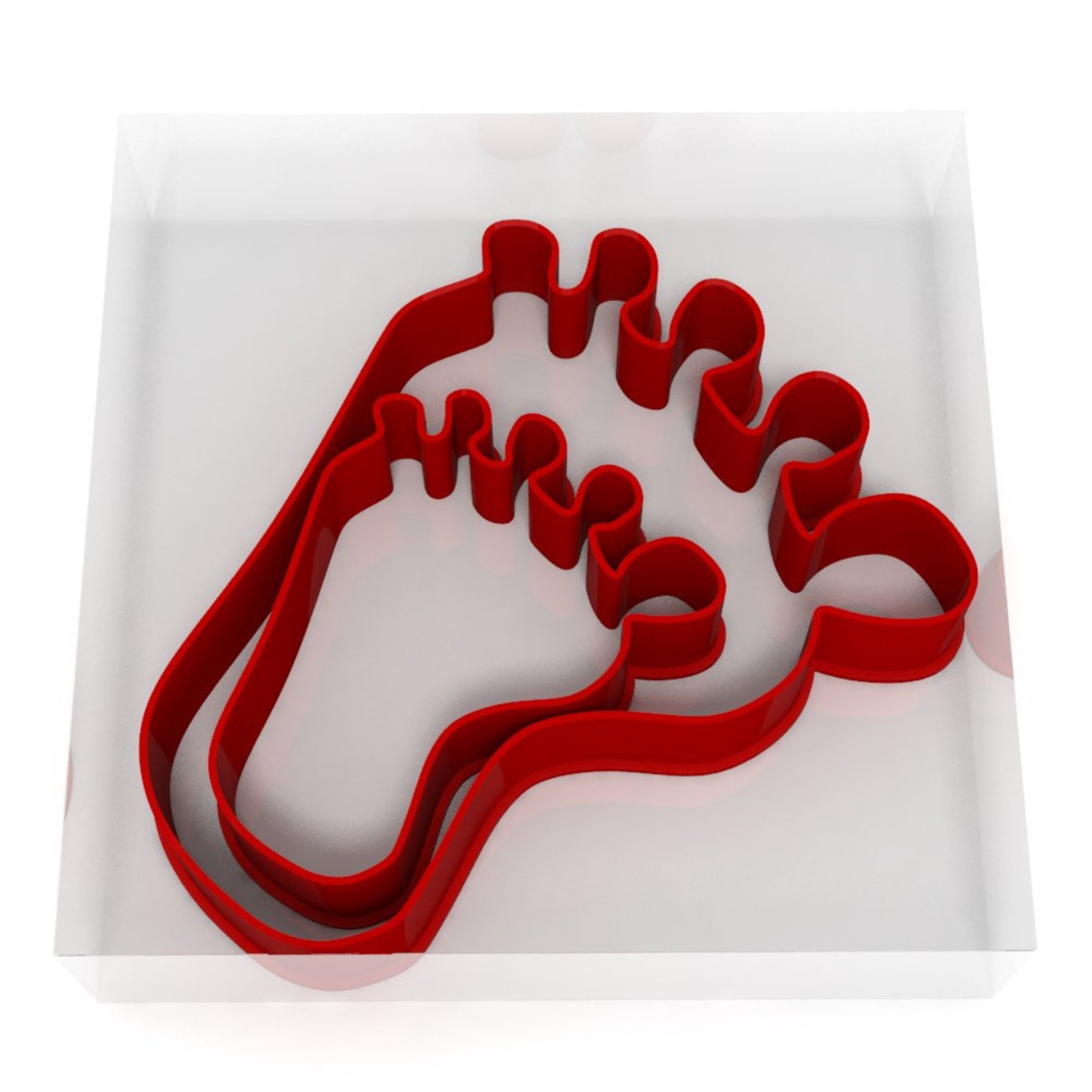 Baby Foot Cookie Cutter Set of 2 Fondant Icing Cake Biscuit Etsy