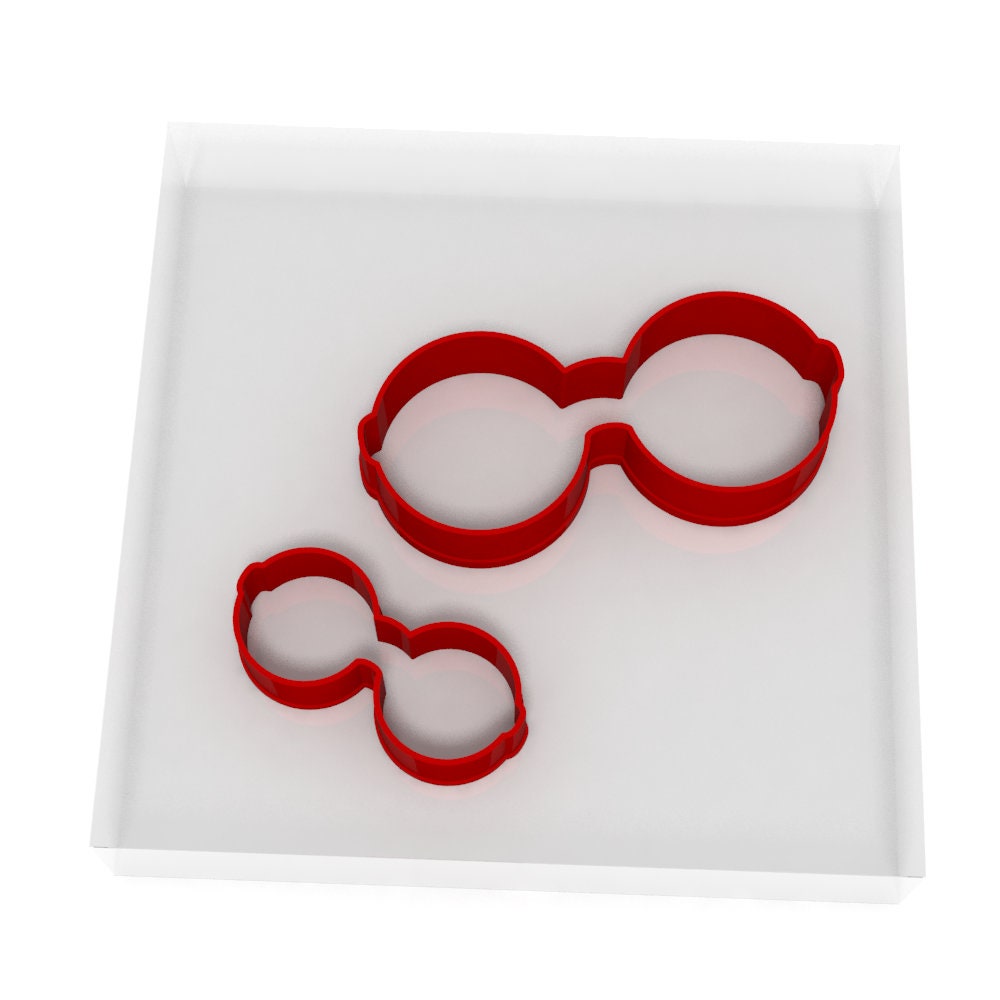 Glasses 2 Cookie Cutter Set of 2 Fondant Icing Cake Biscuit Etsy UK